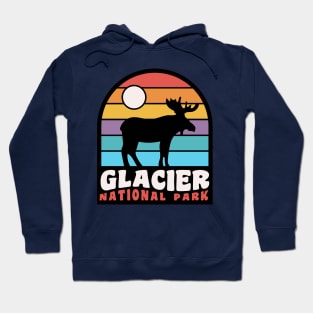 Glacier National Park Moose Badge Hoodie